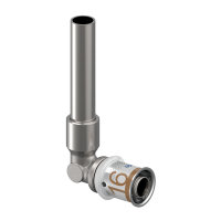 Uponor S-Perss overgangsknie 90Áº 16 x 12 MM Cu L=150MM 1070651