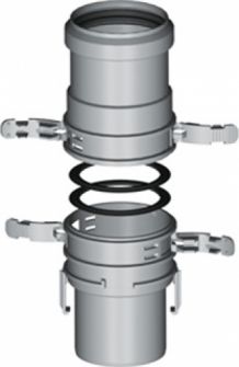 Burgerhout PP overgangstuk spie/flex + flex/mof 60MM 400470331