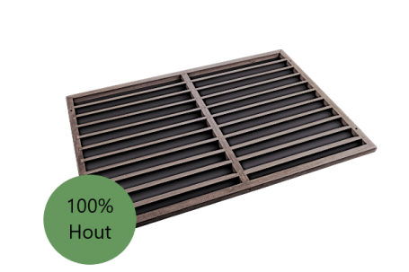 Evolar Backcover voor Airco Omkasting - Antraciet - Wood - Uitbreiding Tower 1600 x 1200 MM