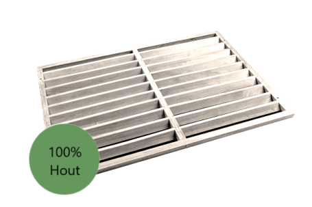 Evolar Backcover Wood vrijstaand Tower wit airco buitenunit omkasting 1600 X 1200 MM
