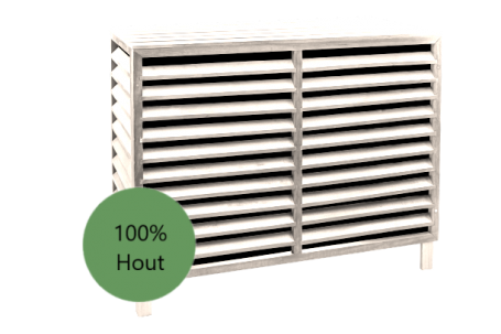 Evolar Evo-cover wood small wit airco buitenunit omkasting 700 X 1000 X 500 MM