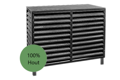 Evolar Evo-cover Wood XL zwart airco buitenunit omkasting 1300 X 1700 X 750 MM