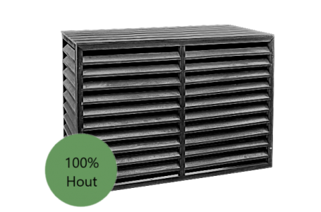 Evolar Evo-cover Wood XL zwart airco buitenunit omkasting 1300 X 1700 X 750 MM