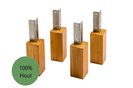 Evolar Evo-cover Wood Opstelvoetjes 10CM set 4 stuks voor airco buitenunit omkasting