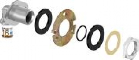 Uponor S-Perss Muurdoorvoer 90° 16 x 1/2 x 35 MM 1070654