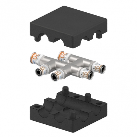 Uponor S-Press kruiskoppeling geïsoleerd 20 x 16 x 16 MM 1070690
