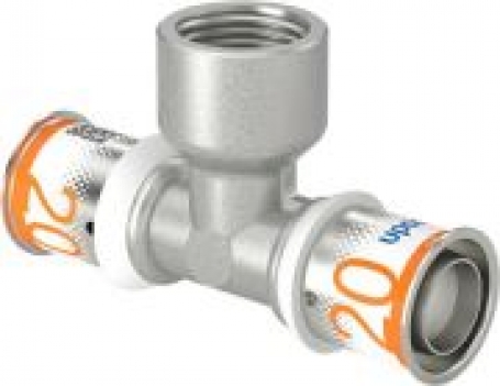 Uponor S-Press pers t-stuk binnendraad 20 x 1/2 x 20 MM 1070596