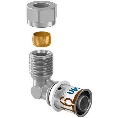 Uponor S-Press pers klemovergangsknie 90Áº 16 x 3/8''-10 MM 1070538