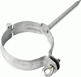 Rheinzink scharnier pijpbeugel 80MM met slagpen 2840001000