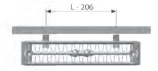 Thermrad Vertical Line Plateau T22 H2000xL500 2449W wit bevestiging