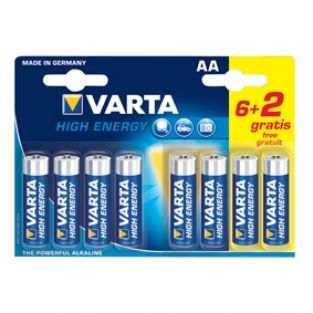 Varta batterij  6+2xAA High Energy