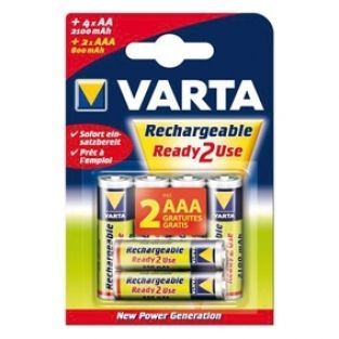 Varta batterij oplaadbaar 4xAA + 2xAAA Ready 2 Use