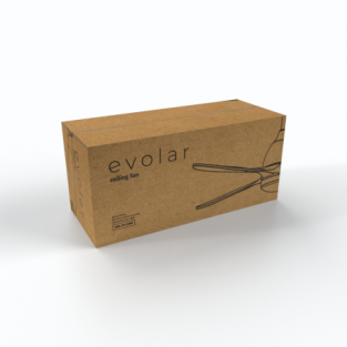 Evolar EVO-CF50BW - Plafondventilator - Hout/Wit doos