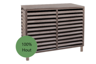 Evolar Evo-cover Wood large antraciet airco buitenunit omkasting 1100 X 1200 X 650 MM