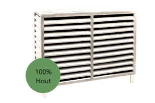 Evolar Evo-cover wood small wit airco buitenunit omkasting 700 X 1000 X 500 MM