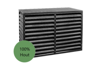 Evolar Evo-cover Wood Tower zwart airco buitenunit omkasting 1600 X 1200 X 650 MM