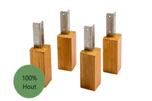 Evolar Evo-cover Wood Opstelvoetjes 10CM set 4 stuks voor airco buitenunit omkasting