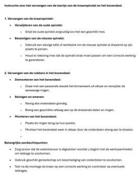 VSH reparatieset vorstvrije gevelkraan Polaris
