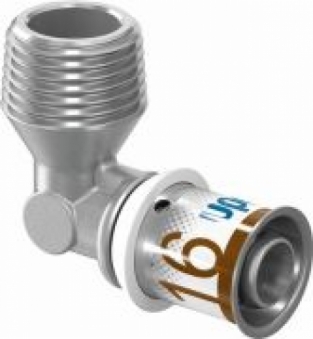 Uponor S-Press persknie buitendraad 90Áº 16 x 1/2 MM 1070532